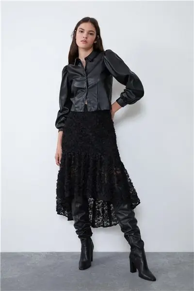 комбинированный29, 95. Черная юбка Zara с мятым эффектом комбинированный29, 95. Черная юбка Zara с мятым эффектом