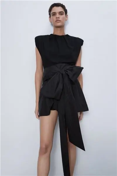 3440050800 2 2 1. Черная мини-юбка Zara с бантом 3440050800 2 2 1. Черная мини-юбка Zara с бантом