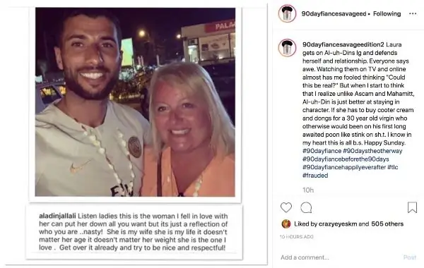 90-дневный жених: Аладдин Джаллали - Лаура Джаллали - Instagram