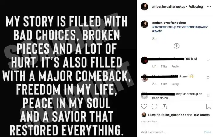 Любовь после заключения: Эмбер Эггерс - Instagram
