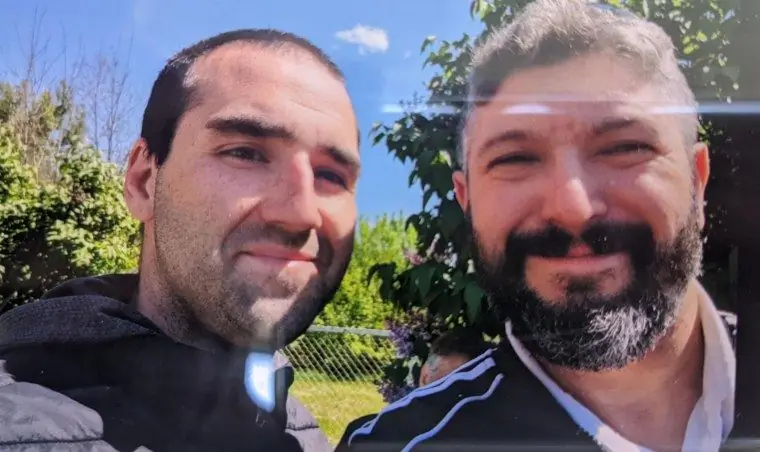 Брайан Стерн и Кирилло Александров на фото после того, как Александрова благополучно эвакуировали из-под стражи в России