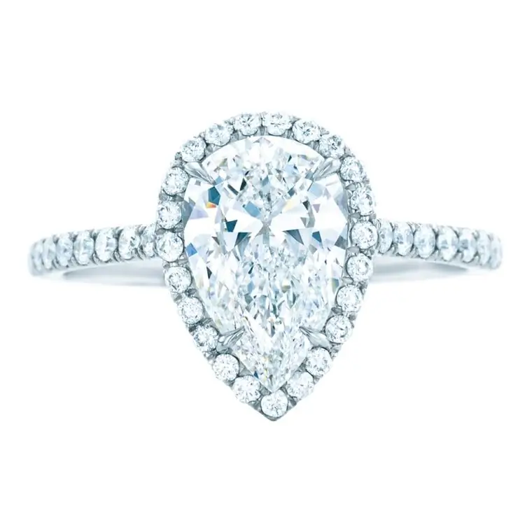 Помолвочное кольцо Tiffany в форме груши Помолвочное кольцо Tiffany в форме груши