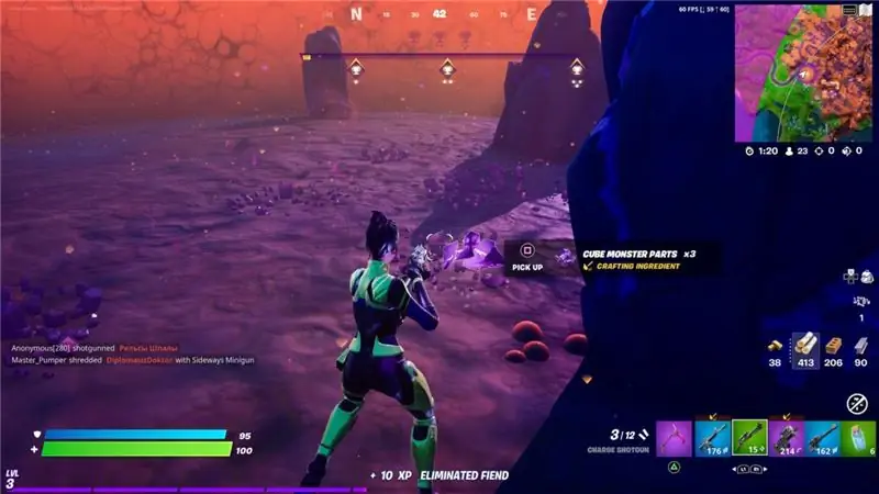 Части кубического монстра Fortnite Season 8