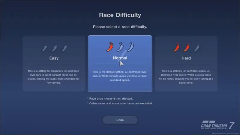 Gran Turismo 7: как изменить сложность