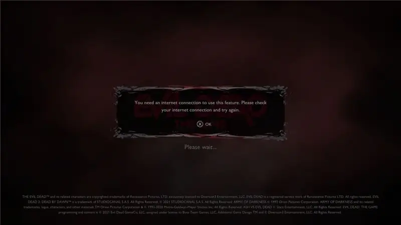 Evil Dead: в игру вообще нельзя играть в автономном режиме