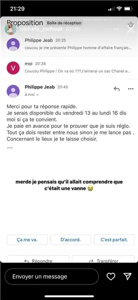 Виктория Мехо: с ней связался незнакомец, чтобы провести с ним выходные, говорит она