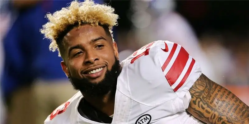 Оделл Бекхэм-младший (американский футболист) Состояние: вики, женат, семья, свадьба, зарплата, братья и сестры